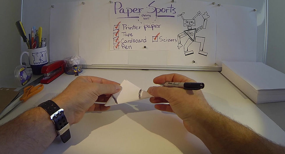 Making with Matt - Episode 2 - Paper sports and the oblong ball.